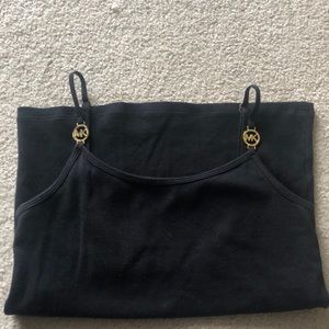 Michael kors black tank top with gold detail. Sz S